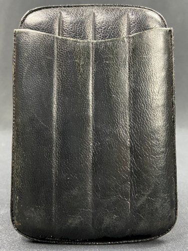 Etui à 4 cigares en cuir noir