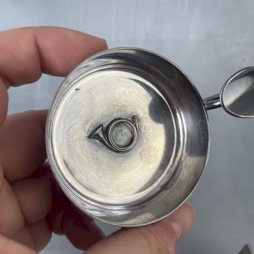 Étui à allumettes porte boite d'allumettes et taste vin en métal argenté DFES 2G