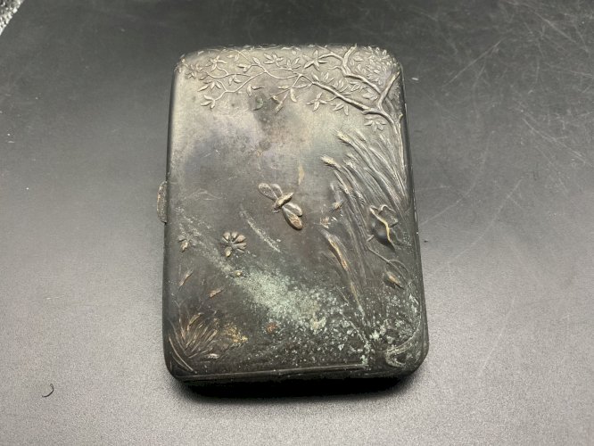 étui à cigarettes  .Art Nouveau signé DROPSY