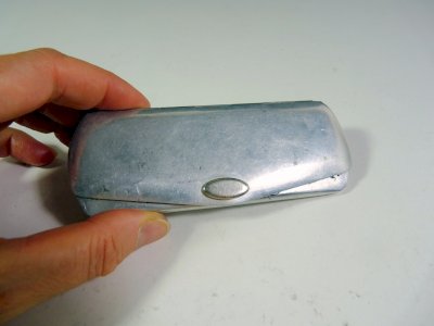 Etui lunettes lorgnons vintage métal couleur argent D - 11,5 x 4,5 x 2 x 1 cm