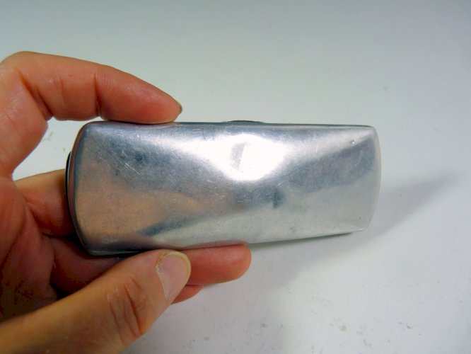Etui lunettes lorgnons vintage métal couleur argent D - 11,5 x 4,5 x 2 x 1 cm