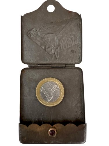 Étui pour carte ou fumeur boîte XIXe siècle cheval collection ancienne Vintage