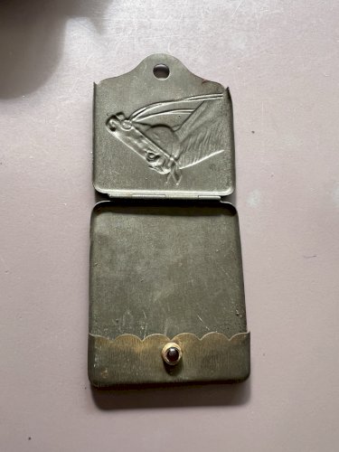 Étui pour carte ou fumeur boîte XIXe siècle cheval collection ancienne Vintage