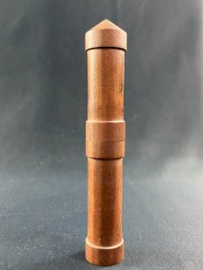 Exotic wood cigar tube case