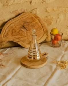 Eugène, the set of 1 carafe and 8 golden glasses No. 206