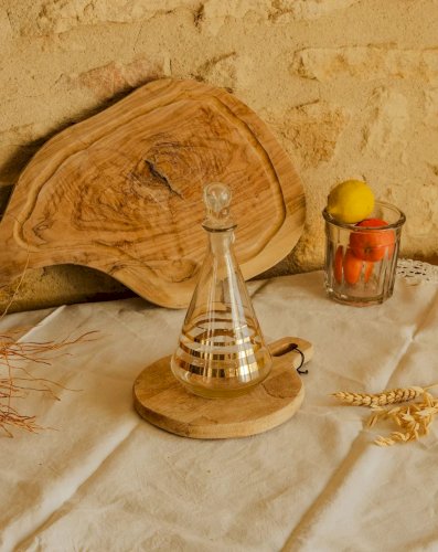 Eugène, le lot d'1 carafe et 8 verres dorés N°206