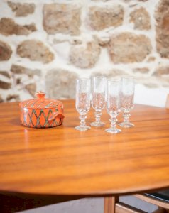 Eugène, le lot de 4 flûtes en verre N°190