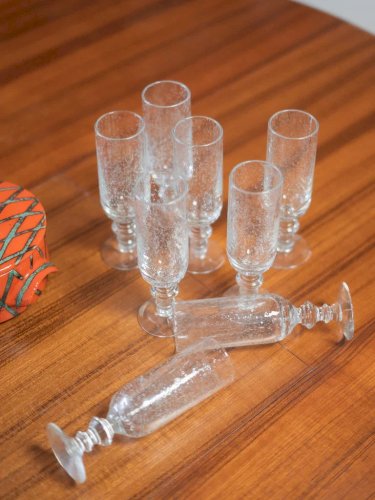 Eugène, le lot de 4 flûtes en verre N°190