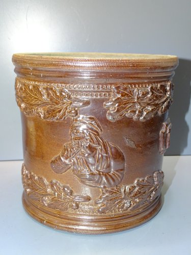 -EXCEPTIONNEL GRAND POT A TABAC GRES de BEAUVAISIS MANQUE COUVERCLE VITRINE   D