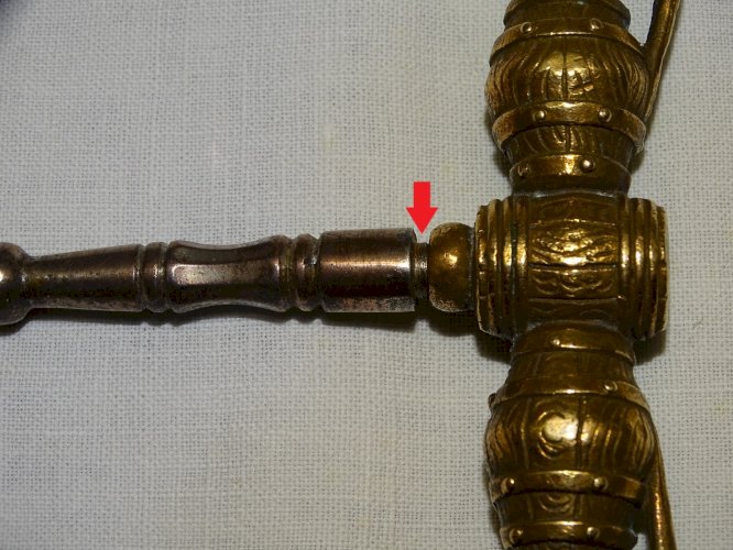 -EXCEPTIONNEL TIRE BOUCHON A FRAPPER  COUP DE POING POIGNEE 2 BROCS BRONZE