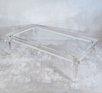 ✨? Exceptional large coffee table FABIANART – Solid Altuglas – Made in Italy ?✨