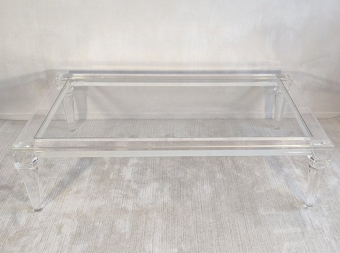 ✨? Exceptionnelle grande table basse FABIANART – Altuglas massif – Made in Italy ?✨