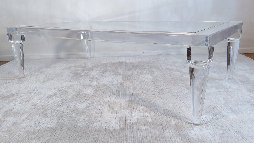 ✨? Exceptionnelle grande table basse FABIANART – Altuglas massif – Made in Italy ?✨