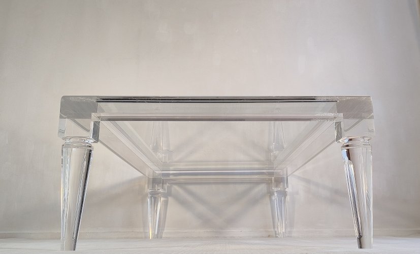 ✨? Exceptionnelle grande table basse FABIANART – Altuglas massif – Made in Italy ?✨