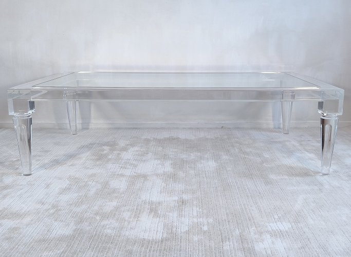 ✨? Exceptionnelle grande table basse FABIANART – Altuglas massif – Made in Italy ?✨