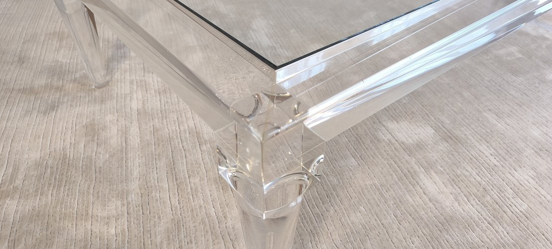 ✨? Exceptionnelle grande table basse FABIANART – Altuglas massif – Made in Italy ?✨