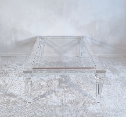 ✨? Exceptionnelle grande table basse FABIANART – Altuglas massif – Made in Italy ?✨