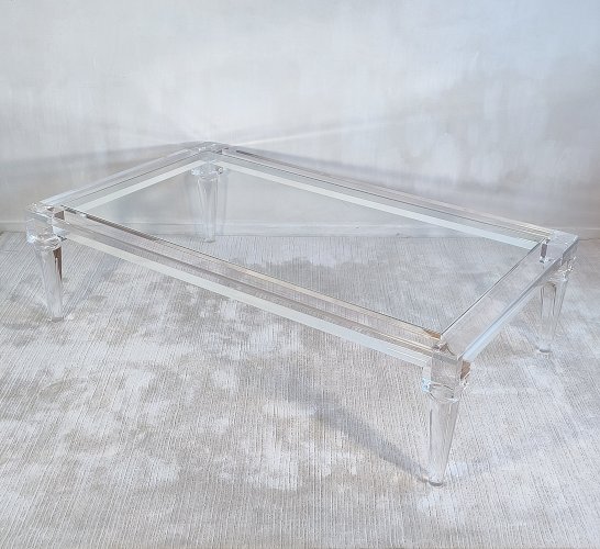 ✨? Exceptionnelle grande table basse FABIANART – Altuglas massif – Made in Italy ?✨