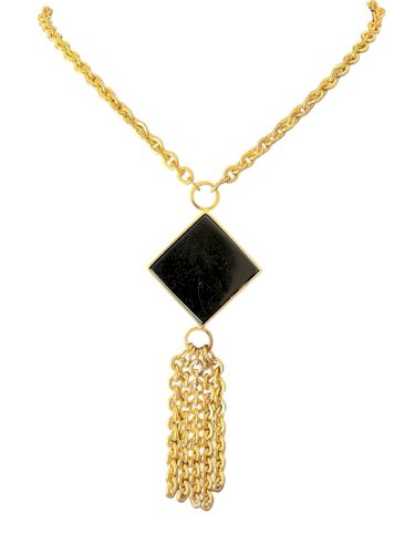 Extra Long Collier Pendentif Vintage Géométric Couture 1960/70 Sautoir Cocktail