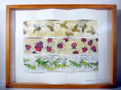 Ezio Gribaudo (1929 -) Logogriph, original logogriph INSETTI - 1999 n° 7/99