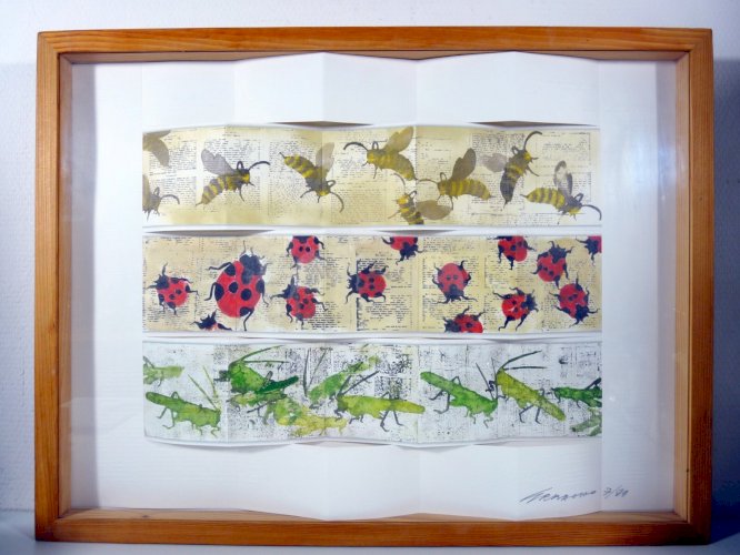 Ezio Gribaudo (1929 -) Logogrifi, logogriphe originale INSETTI - 1999 n° 7/99