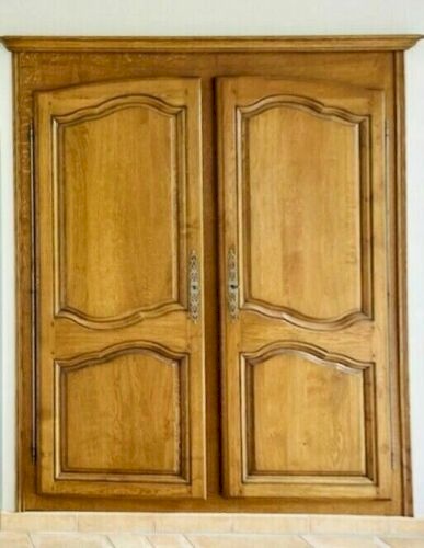 Bureau double face à caissons en chêne massif Classique Naturel Bois
