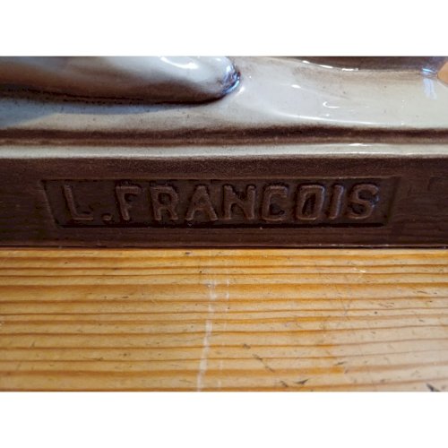 Faience  Chien  de : L.François