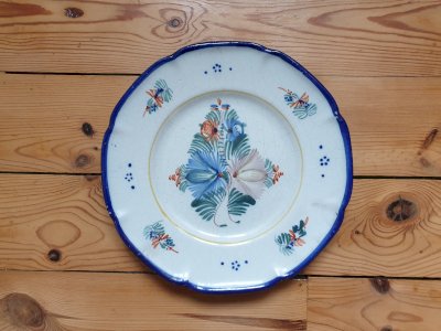 Faience de Nevers assiette Montagnon XIXè siècle