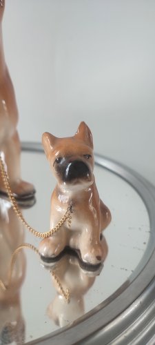 Famille de Boxers en Céramique Vintage (1950/60)