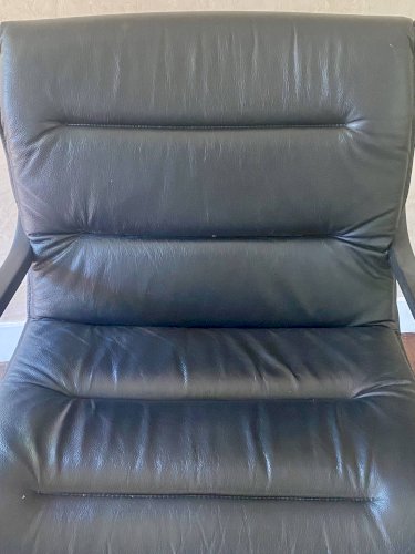 Fauteui de Bureau en cuir Ajustable Année 90
