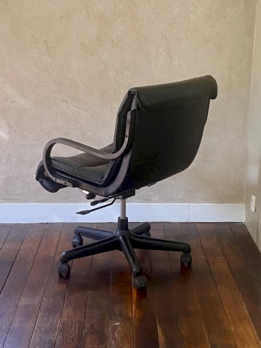 Fauteui de Bureau en cuir Ajustable Année 90