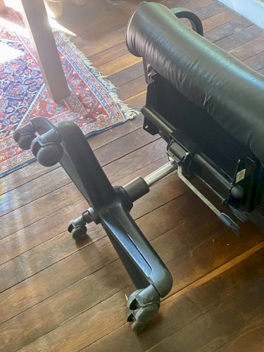 Fauteui de Bureau en cuir Ajustable Année 90