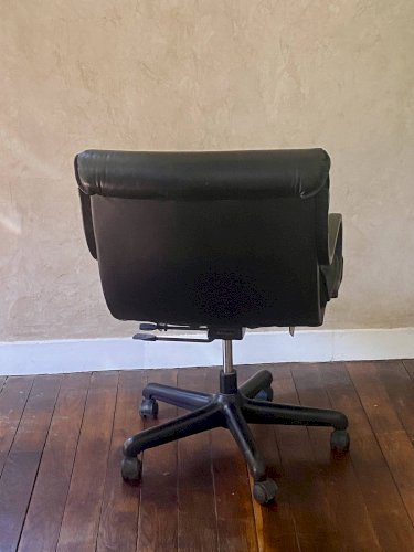 Fauteui de Bureau en cuir Ajustable Année 90