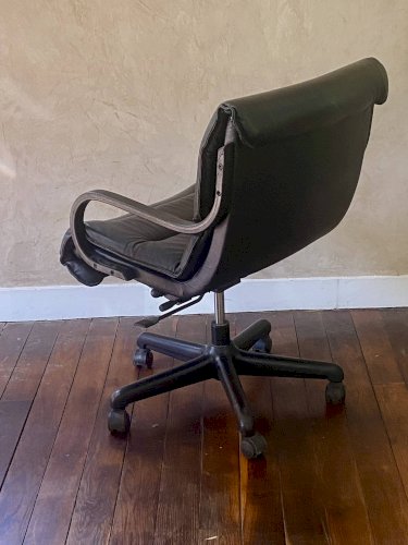 Fauteui de Bureau en cuir Ajustable Année 90