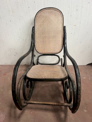 Fauteuil a bascule en bois courbé Rocking chair XX siècle