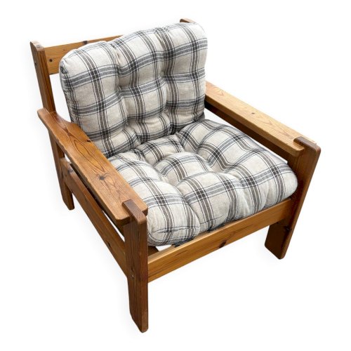 fauteuil brutaliste des années 70