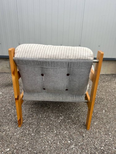 Fauteuil brutaliste design Gillis Lundgren 1976