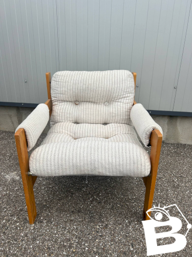 Fauteuil brutaliste design Gillis Lundgren 1976