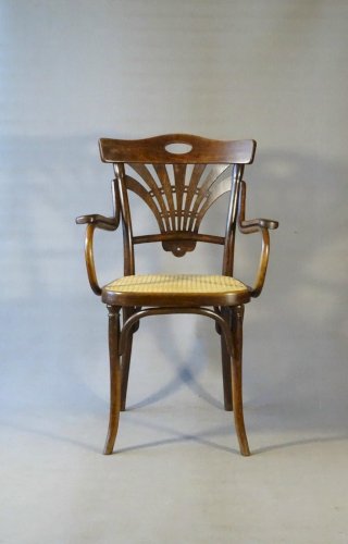 Fauteuil canné de THONET N°293 - Art nouveau - Ca,1905