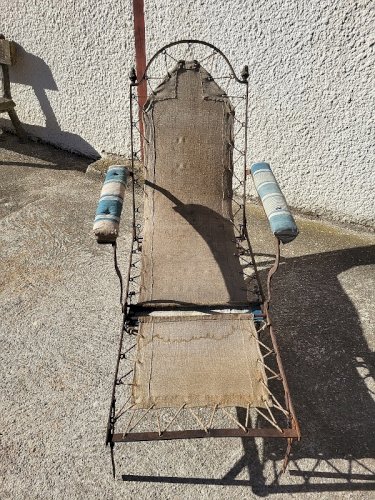 FAUTEUIL CHAISE LONGUE PLIANTE DE CAMPAGNE EMPIRE DU XIX ème SIECLE