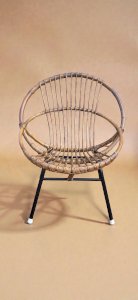Rattan shell chair