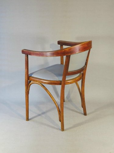 Fauteuil cuir Fischel , Art déco N°60E - 1926 - No Thonet