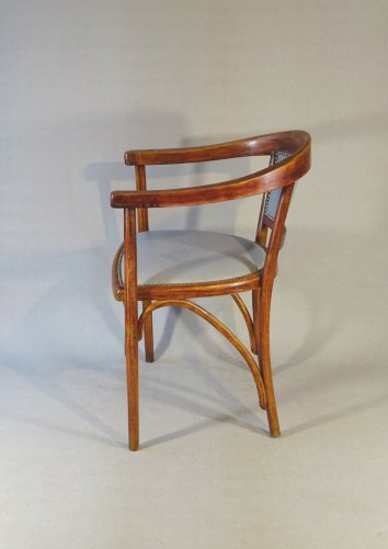 Fauteuil cuir Fischel , Art déco N°60E - 1926 - No Thonet