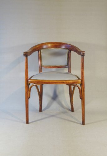 Fauteuil cuir Fischel , Art déco N°60E - 1926 - No Thonet