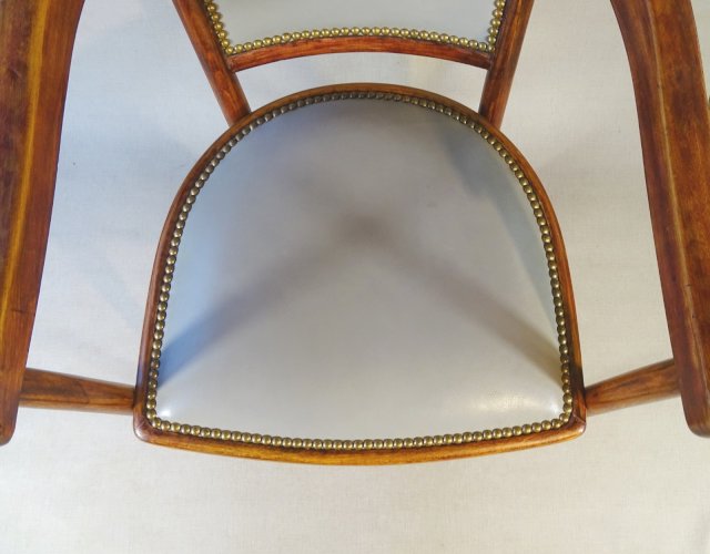 Fauteuil cuir Fischel , Art déco N°60E - 1926 - No Thonet