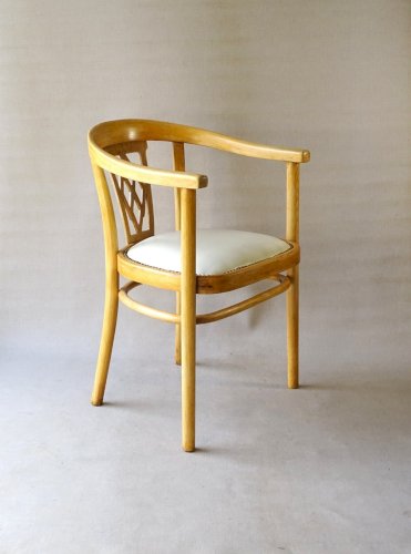 Fauteuil cuir Thonet N° A969 F, vers 1930, Art deco