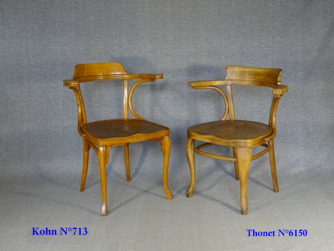 Fauteuil de bureau N°713 par KOHN 1905, no Thonet
