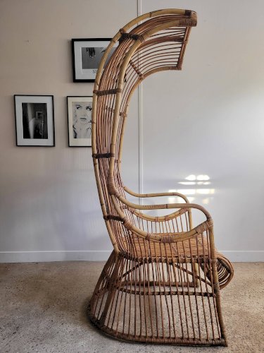 Fauteuil de porteur en rotin
