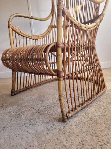 Fauteuil de porteur en rotin
