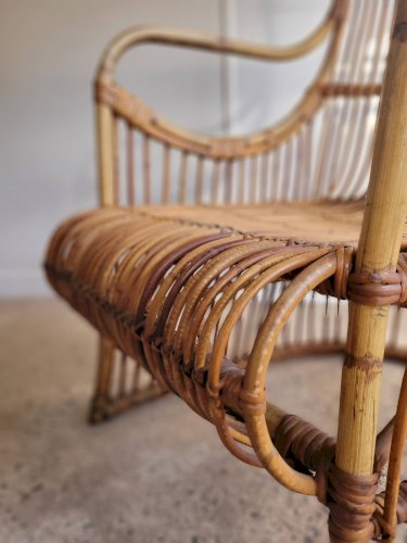 Fauteuil de porteur en rotin